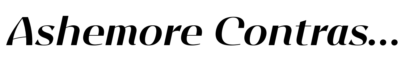 Ashemore Contrast Extended Bold Italic